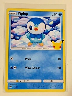 $0.99 • Buy 2021 Pokemon 25th Anniversary Mcdonalds Promo 20/25 PIPLUP Non Holo