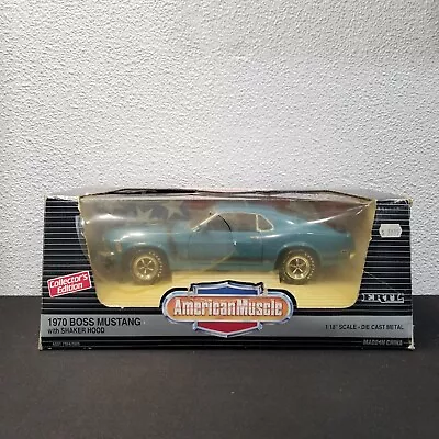 Mib 1970 Ford Boss 302 Mustang Shaker Hood Diecast Car 1:18 Ertl American Muscle • $29.99