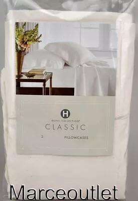 Hotel Collection Classic 800 Thread Count Cotton STANDARD Pillowcases Ivory • $15.50