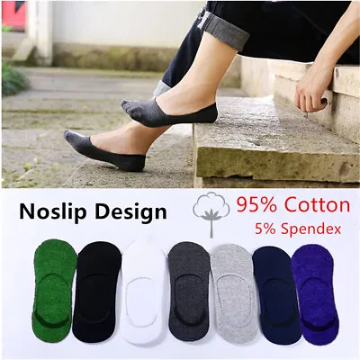 Men Invisible No Show Nonslip Loafer Low Cut Solid Cotton Boat Summer Socks  • $5.99