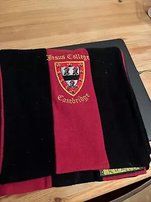 £20 • Buy Ryder & Amies Jesus College Cambridge University Vintage Scarf Black And Red