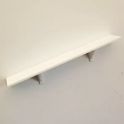 12  X 2  White Wall Shelf Easy No Hole No Nail Install Uses 3M Command Strips • $11.95