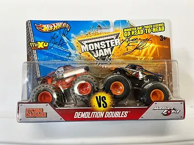 2012 Hot Wheels Monster Jam Demolition Doubles Storm Damage Hurricane Force New • $39.99