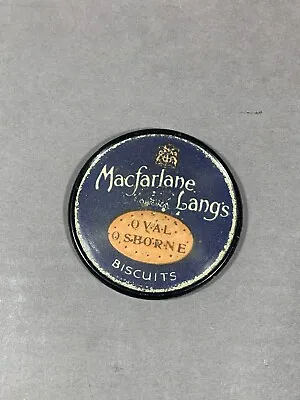 Antique Old Vintage Macfarlane Lang's Glass Pocket Mirror Rare Advertising • $49.95