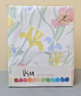 Vintage Vera Neumann Tablecloth Floral 68  Diameter Round Vinyl 1987 NEW • $15.95