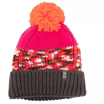 Jack Wolfskin Hopewell Kids Hat Kids Pom Pom Knit Hat 1908171-2054 • £11.15