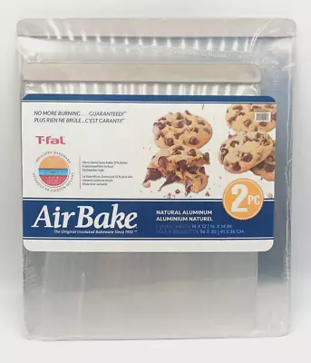 2 Piece Set T-Fal Air Bake Cookie Sheets Aluminum 14x12 & 16x12 AirBake • $21.99