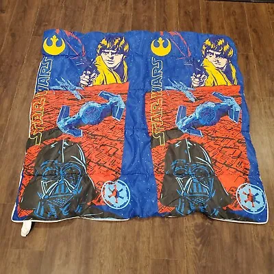 Vintage Star Wars Sleeping Bag Luke Skywalker Darth Vader 30x57 EUC X Wing TIE  • $49.99