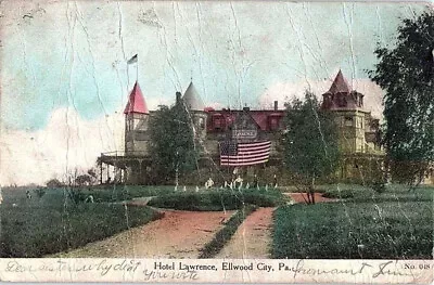 Postcard HOTEL SCENE Ellwood City Pennsylvania PA AI9508 • $8.32