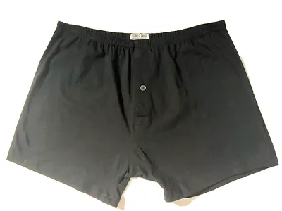 Vintage New HELMUT LANG Mens Blk Cotton Knit Boxer Short Underwear  Sz L Rare • $199