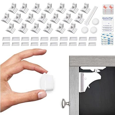 £24.55 • Buy Eco-Baby Cupboard Locks For Children- Pack Of 20 Magnetic, Child Safety Lock