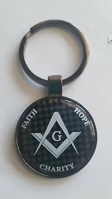 Key Loop Chain With Square And Compass Masonic Mason (mc105) • $6