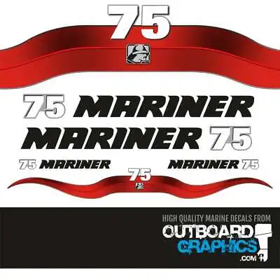 Mariner 75hp 2 Stroke Outboard Decals/sticker Kit • $58.96