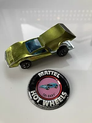 Vintage 1969 Hot Wheels Redline Tri-Baby & Button Pin • $9.99