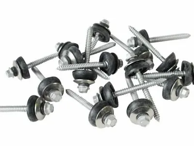 £25.99 • Buy 100x 65mm TEK Self Drilling Roofing Screws To Wood, HEX Head With BAZ Washer
