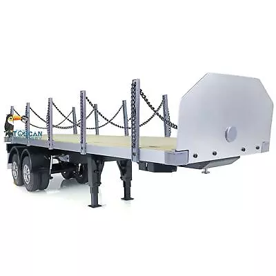 TOUCANRC For DIY Tamiye RC Tractor Flatbed 1/14 2Axle Semi Trailer Truck Model • £159.90