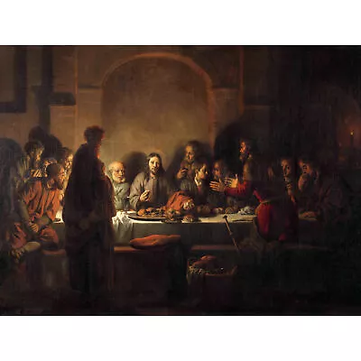Van Den Eeckhout The Last Supper Painting Large Wall Art Print 18X24 In • £15.99
