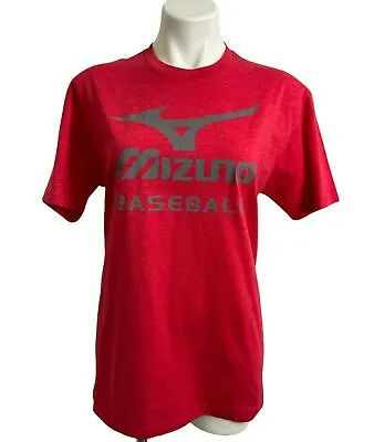 Mizuno Never Settle Baseball Graphic T-Shirt Men's Large Red Short Sleeve SMALL • $17.95