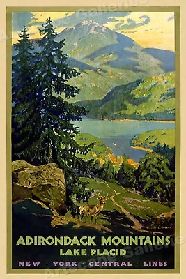 Adirondack New York Central Lines 1920s Classic Vintage Travel Poster - 16x24 • $13.95