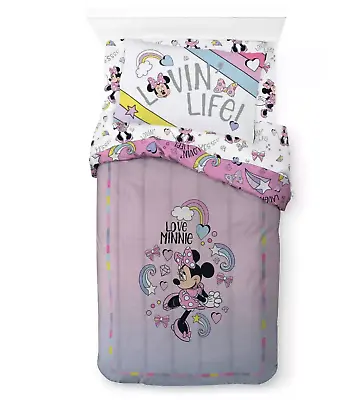 Twin Minnie Mouse Kids Bedding Microfiber Reversible Comforter Only • $54.25