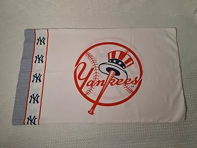 Vintage 1996 MLB NY Yankees Baseball Pillowcase 30x18 Standard Size Dan River • $19.99