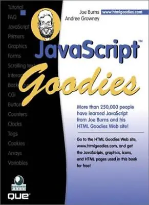 £2.13 • Buy JavaScript Goodies,Joe Burns