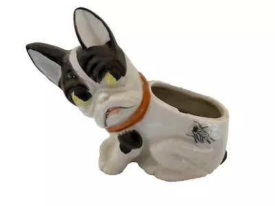 Vintage  Dog Puppy Planter  Boston Terrier Bull Dog Japan Fly Insect Bug 4  • $9.99