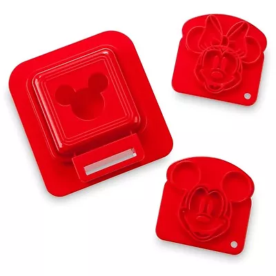 Mickey & Minnie Mouse Kitchen Crust Cutter Sandwich & Stamp Set Disney Store NEW • $14.96