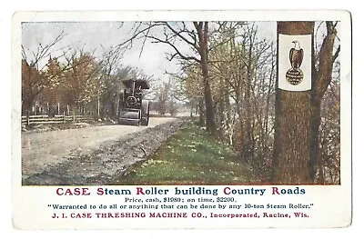 Post Card Advertising Case Steam Roller Building Country Roads • $3.36