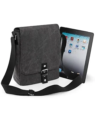 Canvas Crossbody 10 Inch IPad Tablet Bag Reporter Satchel Messenger Shoulder Bag • £20.99