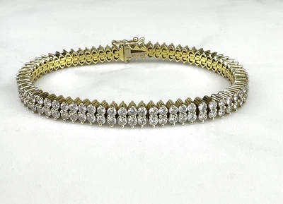 $6000 • Buy Jose Hess 7 Carat Diamond Bracelet In 14K Gold