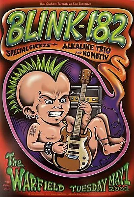 $109.18 • Buy Blink-182 Concert Poster 2001 BGP-257 Warfield