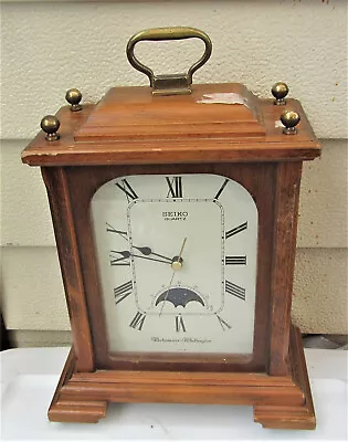 Seiko Quartz Westminster Whittington Wooden Mantle Chime Clock! • $35