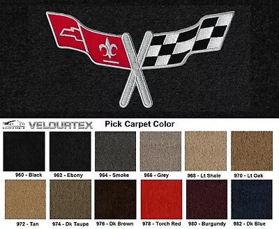 Lloyd Mats Velourtex C3 Corvette Crossed Flags Logo Floor Mats (1977-1979)    • $138.99