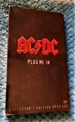 Rare COLLECTOR'S EDITION AC/DC DVD Box Set PLUG ME IN - WITH ALL INSERTS • $49.95