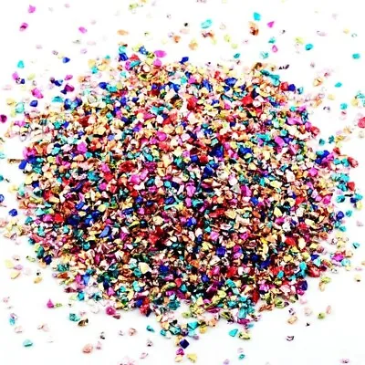 2-4mm Crushed Glass For Crafts Irregular Crushed Glass  Jewelry Making • £7.44