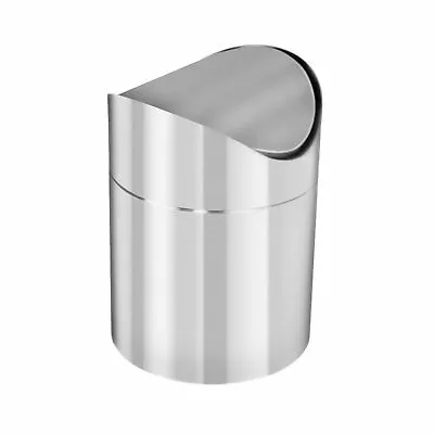 £8.79 • Buy 1.5L Table Top Mini Waste Rubbish Bin Swing Lid Kitchen Bin, Stainless Steel