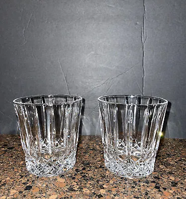 Vintage! Set Of 2! Wedgwood Crystal Double Old Fashioned Glasses • $49.99