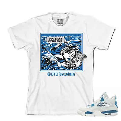 Tee To Match Air Jordan Retro 4 Military Blue Sneakers. Wave Tee • $24