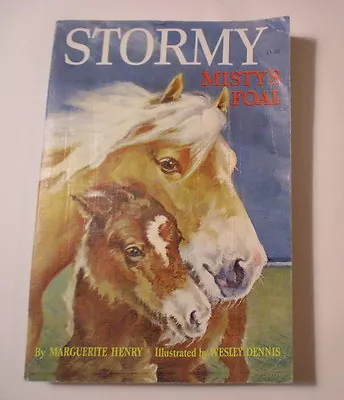 Stormy Misty's Foal Marguerite Henry Wesley Dennis Paperback 1972 • $9.50
