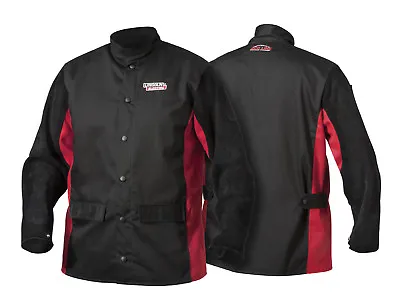 Lincoln K2986 Shadow Split Leather Sleeved Welders Welding Jacket - Size Medium • $125
