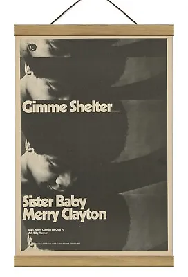 Merry Clayton Gimme Shelter Original Promo Ad Mounted W/Magnetic Frame! • $48