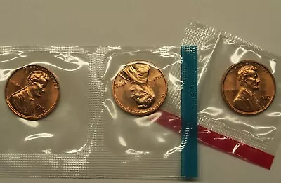 1972 P D S Uncirculated Lincoln Cents In Mint Cello Free Shipping • $2.50