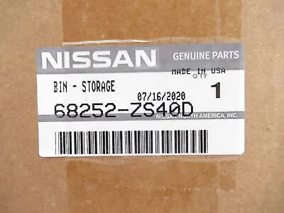 Genuine OEM Nissan 68252-ZS40D Instrument Panel Storage Compartment Steel Gray • $42