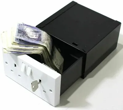£29.99 • Buy Imitation Double Plug Socket Wall Safe Diversion Secure Secret Hidden Box 2 Keys