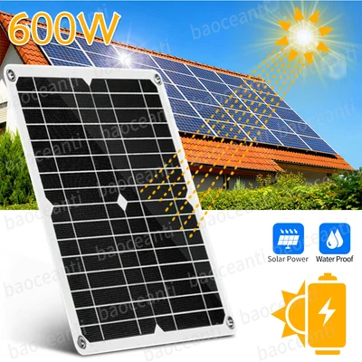 £37.90 • Buy 600W Solar Panel Kit Battery Charger 100A Controller For Car Van Caravan Boat UK