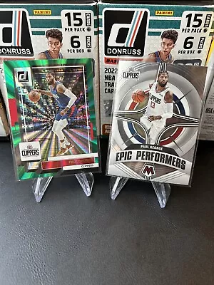 21-22 Mosaic Epic Performers & 22-23 Donruss Green Prizm Paul George Lot Of 2 • $2.99