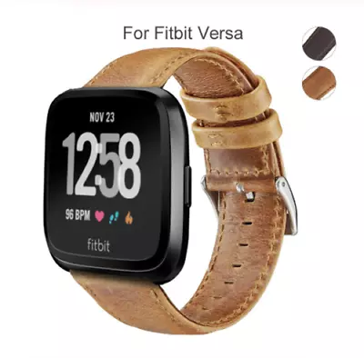 Retro Fashion Leather Watch Band Strap Wrist For Fitbit Versa 1 2 Gen / Lite • $14.99