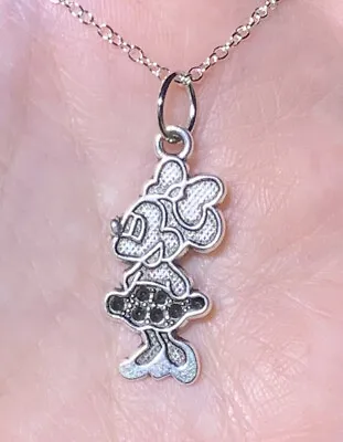 Silver Minnie Mouse Pendant On Silver Necklace Chain!! • $8.75