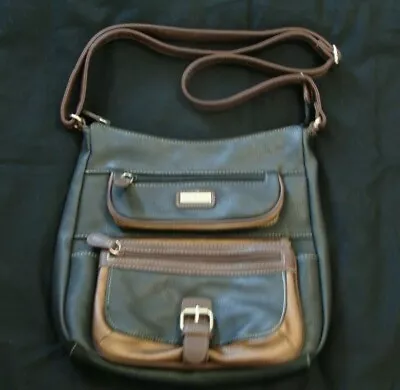 Kim Rogers Black & Copper Crossbody Purse Multi Pockets Tote Handbag • $10